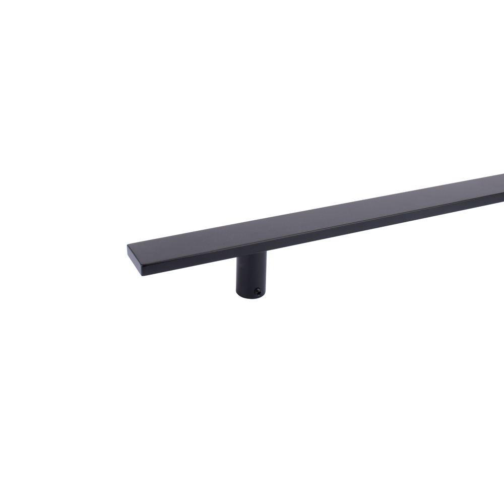 Sox 316 Single Flat Inline Pull Handle Matt Black - 400mm